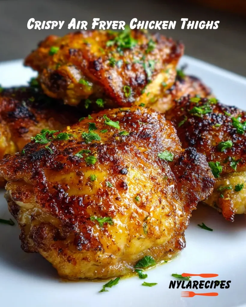 Air fryer chicken thighs with herbs and spices