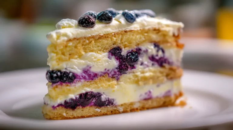 New England Blueberry Custard Layer Cake