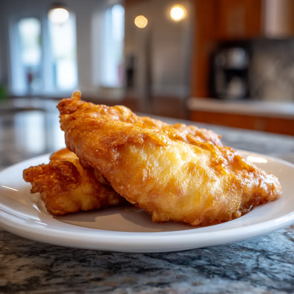 Air Fryer Beer Battered Haddock