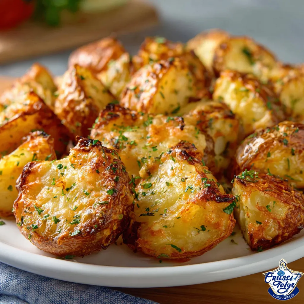 Air Fryer Cheesy Roasted Potatoes