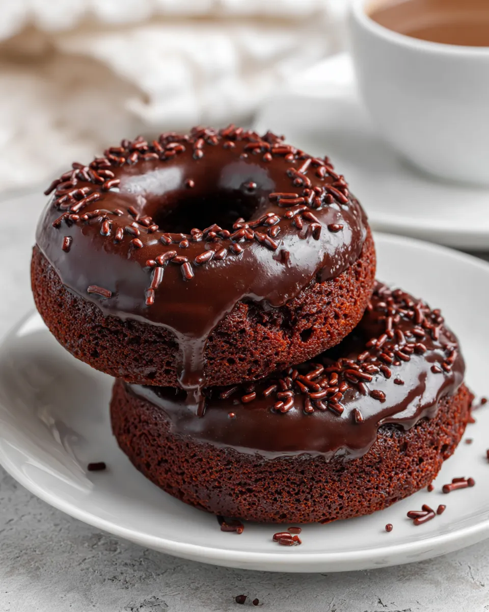Air Fryer Chocolate Donuts for Valentine’s Day