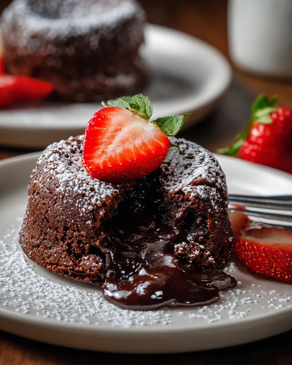 Air Fryer Chocolate Lava Cake for Valentine’s Day